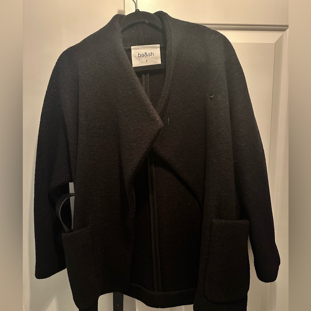 Black Ba&sh Jacket Belted size 2 (fits like a medium)